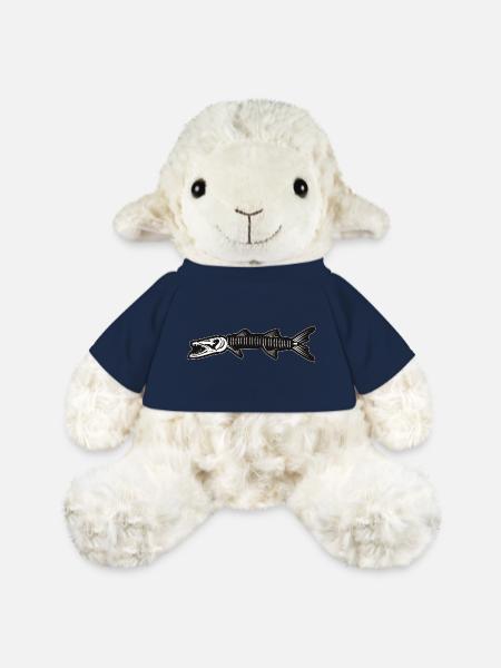Squelette de Barracuda - Mouton en peluche Annika MiniFeet® - bleu marine
