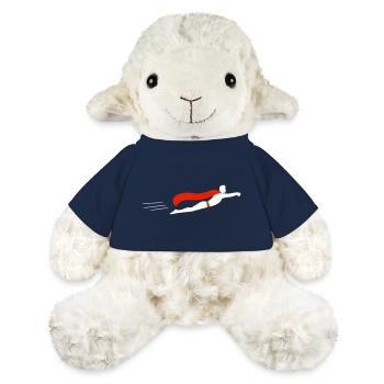 Supermen vole | Graphique vectoriel - Mouton en peluche Annika MiniFeet® - bleu marine - Devant