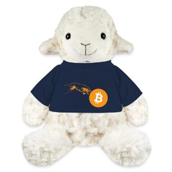 Main de création de crypto-monnaies 3 Bitcoin - Mouton en peluche Annika MiniFeet® - bleu marine - Devant