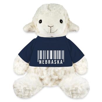 Code-barres du Nebraska - Mouton en peluche Annika MiniFeet® - bleu marine - Devant