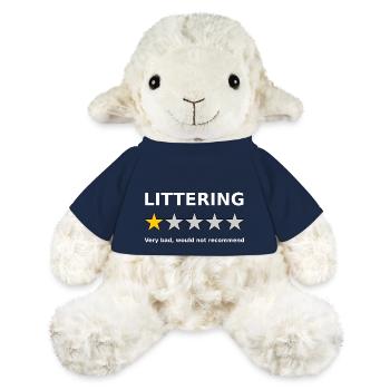 Examen anti-pollution 1 étoile - Mouton en peluche Annika MiniFeet® - bleu marine - Devant