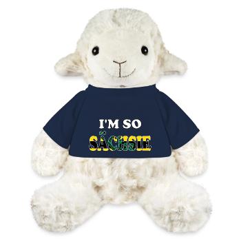 Je suis tellement Sächsie lustiger Sachsenspruch - Mouton en peluche Annika MiniFeet® - bleu marine - Devant