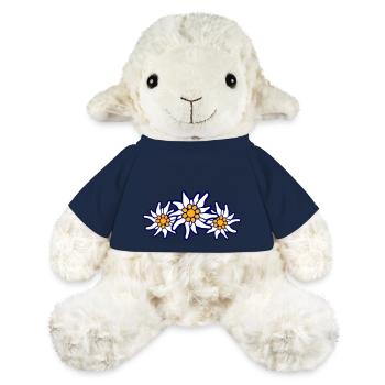 Weiße Alpen Edelweiß Blume Bergblume Berge Wandern - MiniFeet® Schaf Annika - French Navy - Vorne