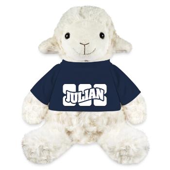 Julian comme nom - Mouton en peluche Annika MiniFeet® - bleu marine - Devant
