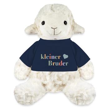Petit frère – cadeau de naissance pour bébés - Mouton en peluche Annika MiniFeet® - bleu marine - Devant