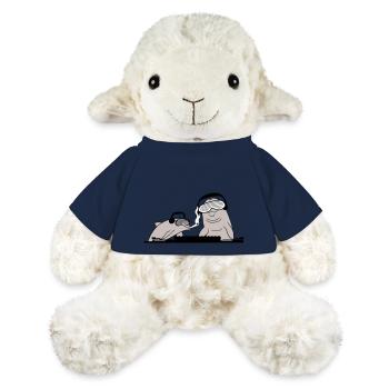 Deux Dauphins Drôles DJ Équipe Mixer Musique de Fête - Mouton en peluche Annika MiniFeet® - bleu marine - Devant