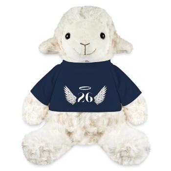Nummer 26 Engel - Flügel zum 26. Geburtstag - MiniFeet® Schaf Annika - French Navy - Vorne