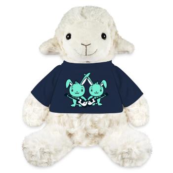 Bunnies Rabbit Easter Band Cute Two Friends Team - MiniFeet® Sheep Annika - french navy - Front