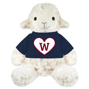 Letter w heart sport burgundy trend - gift idea - MiniFeet® Sheep Annika - french navy - Front