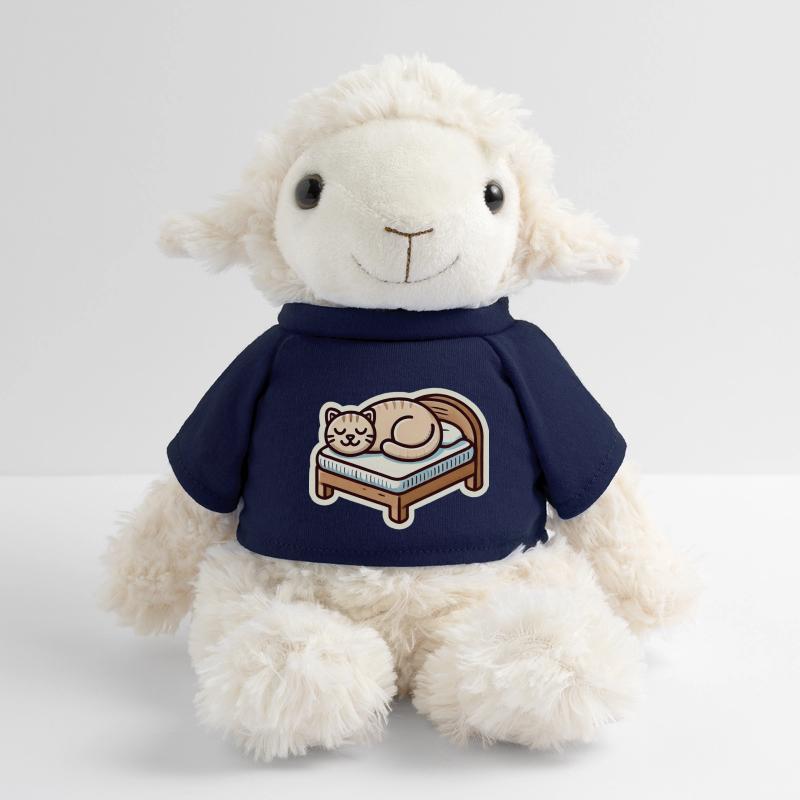 Chat mignon dormant sur le lit Mouton en peluche Annika MiniFeet®