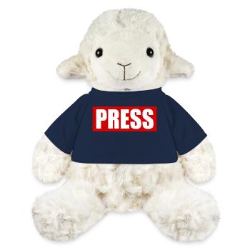 Press - Mouton en peluche Annika MiniFeet® - bleu marine - Devant