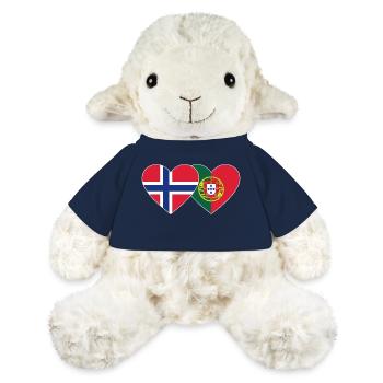 Norvège Portugal Flag Coeur - Mouton en peluche Annika MiniFeet® - bleu marine - Devant