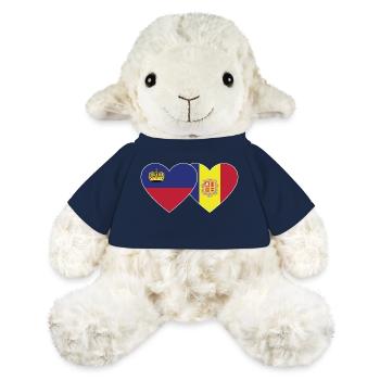 Lichtenstein Andorra Flag Heart - MiniFeet® Sheep Annika - french navy - Front