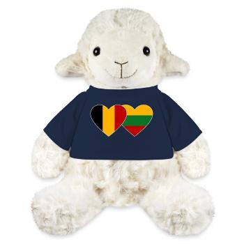 Belgien Litauen Flagge Herz - MiniFeet® Schaf Annika - French Navy - Vorne