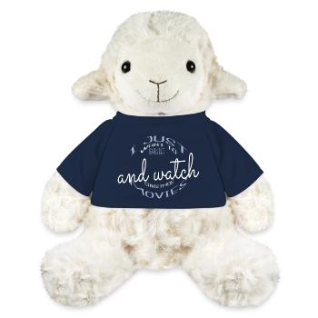 Blague Dino Mignon Dinosaure Fan Geek Dictons Muffin - Mouton en peluche Annika MiniFeet® - bleu marine - Devant