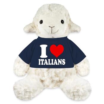 I Love Italians Heart Funny Witty - MiniFeet® Sheep Annika - french navy - Front