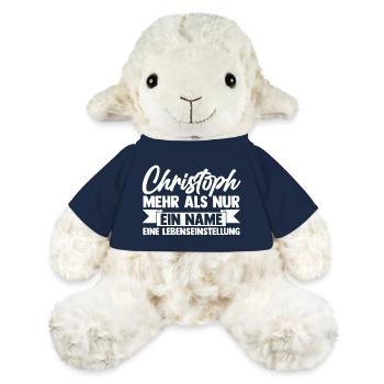 Prénom Chris Christoph - Mouton en peluche Annika MiniFeet® - bleu marine - Devant