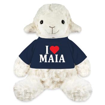 Name T-Shirt I love Maia T-Shirt Geschenkidee - MiniFeet® Schaf Annika - French Navy - Vorne