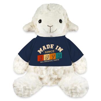 Made in 1972 anniversaire 52 ans - Mouton en peluche Annika MiniFeet® - bleu marine - Devant
