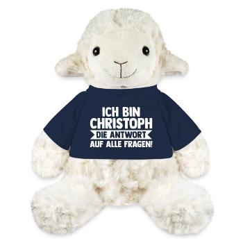 Prénom Chris Christoph - Mouton en peluche Annika MiniFeet® - bleu marine - Devant