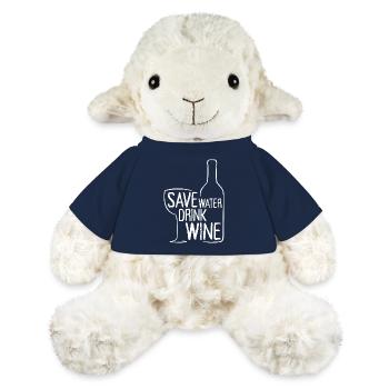 Save Water Drink Wine Wine Drinker Wine Saying - MiniFeet® Sheep Annika - french navy - Front