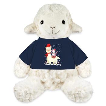 Protection de la bouche de Noël Licorne mignon alpaga lama - Mouton en peluche Annika MiniFeet® - bleu marine - Devant
