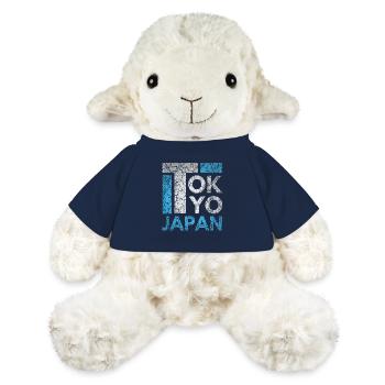 Japon, Tokyo City, Tokyo, Typographie - Mouton en peluche Annika MiniFeet® - bleu marine - Devant