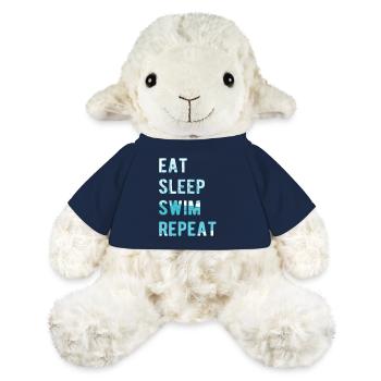 Schwimmen Design Eat sleep Swim Repeat - MiniFeet® Schaf Annika - French Navy - Vorne