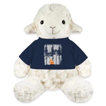 Süßer Fuchs im Wald Retro Muster Vintage Baum Wald - MiniFeet® Schaf Annika - French Navy - Vorne