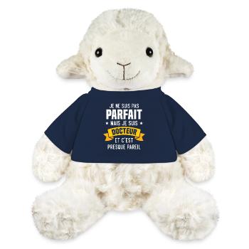 Pas parfait mais je suis docteur - Mouton en peluche Annika MiniFeet® - bleu marine - Devant