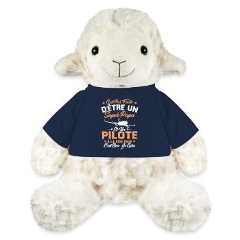 Un Super Papa Et Un Pilote - Mouton en peluche Annika MiniFeet® - bleu marine - Devant