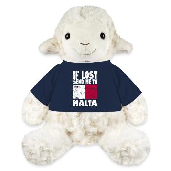 Drapeau de Malte - Mouton en peluche Annika MiniFeet® - bleu marine - Devant