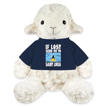 Saint Lucia Flag Saying - MiniFeet® Sheep Annika - french navy - Front
