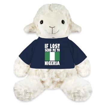Drapeau du Nigeria - Mouton en peluche Annika MiniFeet® - bleu marine - Devant