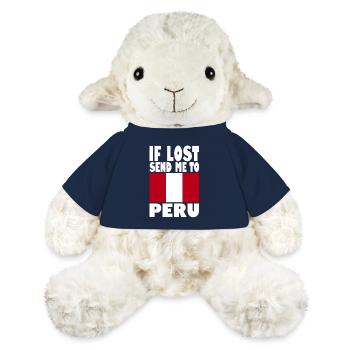 Drapeau du Pérou - Mouton en peluche Annika MiniFeet® - bleu marine - Devant