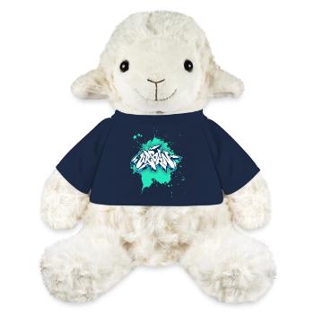 Graffiti urbain, style grunge, graffiti grunge - Mouton en peluche Annika MiniFeet® - bleu marine - Devant