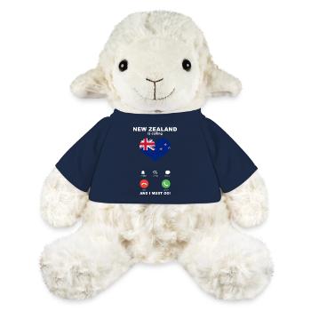 La Nouvelle-Zélande appelle New Zealand Heart Souvenir - Mouton en peluche Annika MiniFeet® - bleu marine - Devant