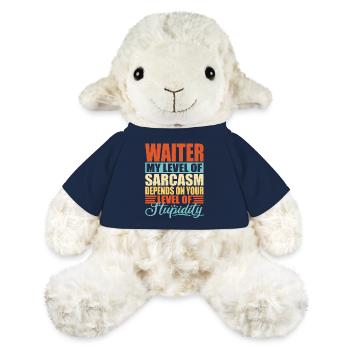 Kellner Spruch Kellner Geschenk - MiniFeet® Schaf Annika - French Navy - Vorne