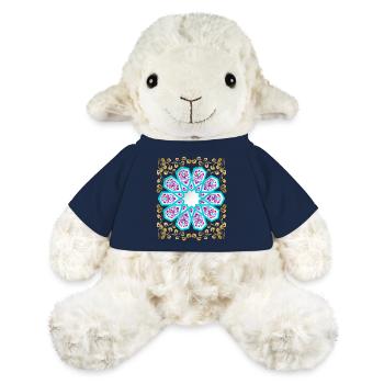 Ornement persan avec décor doré dans un style 3D - Mouton en peluche Annika MiniFeet® - bleu marine - Devant