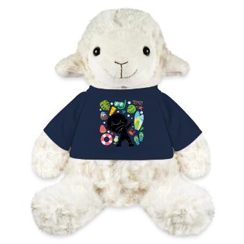 Silhouette Dabbing Boy Sommerzeit Strand Stil - MiniFeet® Schaf Annika - French Navy - Vorne