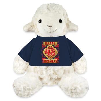 48. Geburtstag 48 Jahre alt Spruch, Vintage-Design - MiniFeet® Schaf Annika - French Navy - Vorne