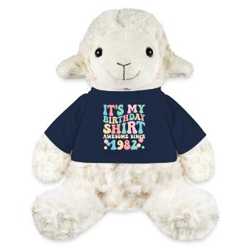 Anniversaire 1982 Chemise d’anniversaire Génial depuis 1982 - Mouton en peluche Annika MiniFeet® - bleu marine - Devant