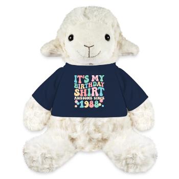 Anniversaire 1988 Chemise d’anniversaire Génial depuis 1988 - Mouton en peluche Annika MiniFeet® - bleu marine - Devant