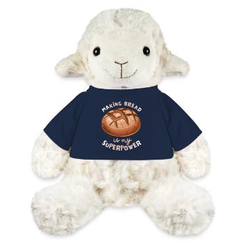 Brot backen, Spruch, Bäcker, Bäckerin - MiniFeet® Schaf Annika - French Navy - Vorne