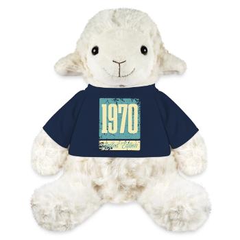 1970 Naissance Anniversaire Année de naissance - Mouton en peluche Annika MiniFeet® - bleu marine - Devant