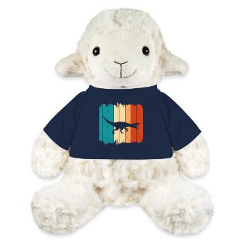 Dino Dinosaure vélociraptor - Mouton en peluche Annika MiniFeet® - bleu marine - Devant