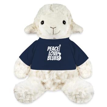 Peace love Blues Music Trumpet - Mouton en peluche Annika MiniFeet® - bleu marine - Devant
