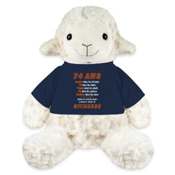 74 Years Birthday Funny Gift Idea - MiniFeet® Sheep Annika - french navy - Front