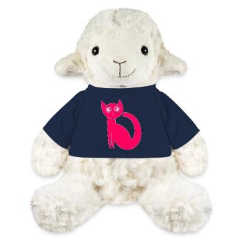 Niedliche Katze, lustige Katze, originell, naiv, rosa - MiniFeet® Schaf Annika - French Navy - Vorne