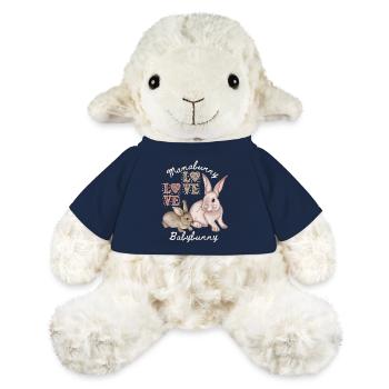 Fête des mères, petit lapin, lapin, drôle de dicton - Mouton en peluche Annika MiniFeet® - bleu marine - Devant